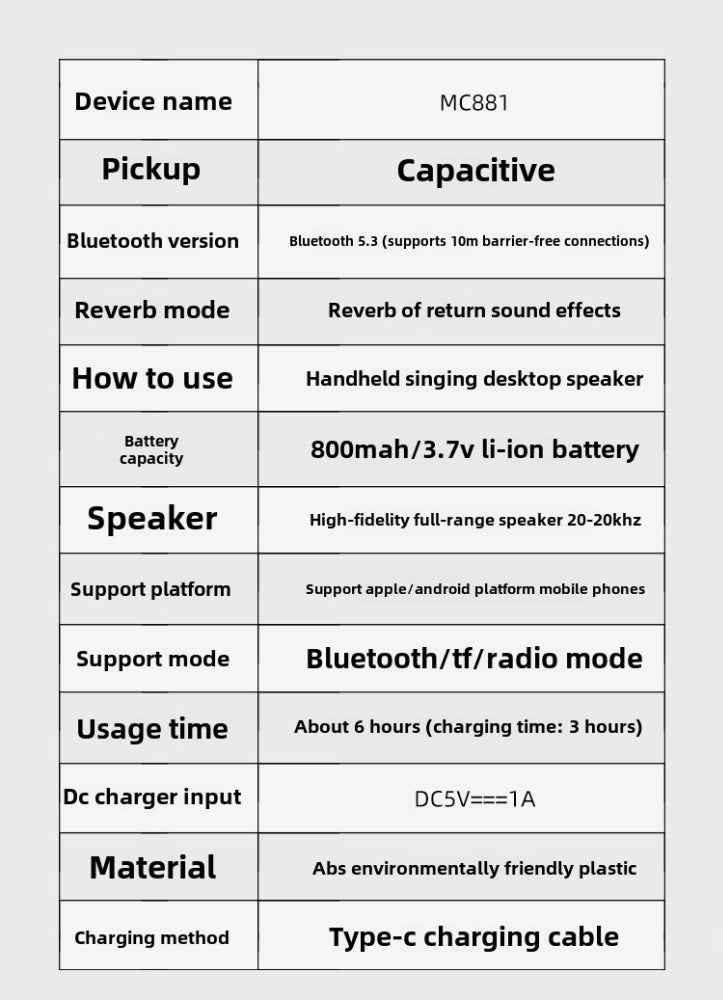 Karaoke Speaker Microphone