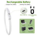 USB Rechargeable LED Dog Collar Multi Color Lighting Cuttable Length