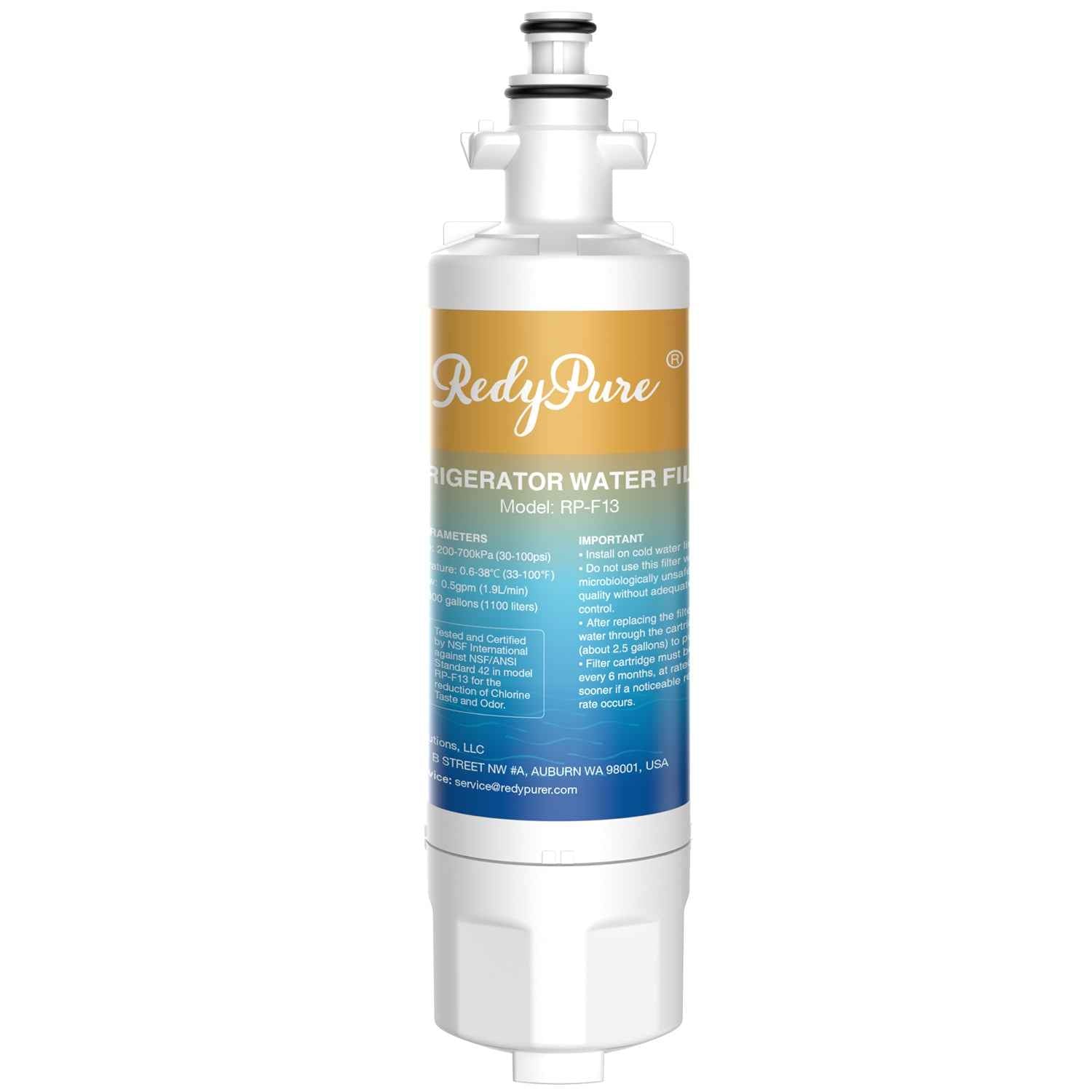 Redypure Refrigerator Water Filter Replacement For LG LT700P, ADQ36006101,  ADQ36006102, LG 469690, LFX31935ST, RWF1200A, Kenmore 469690, 79572032110, RFC0700A Main image