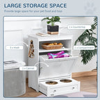 Pet Feeder Station Lockers With Raised Bowl And Integrated Storage