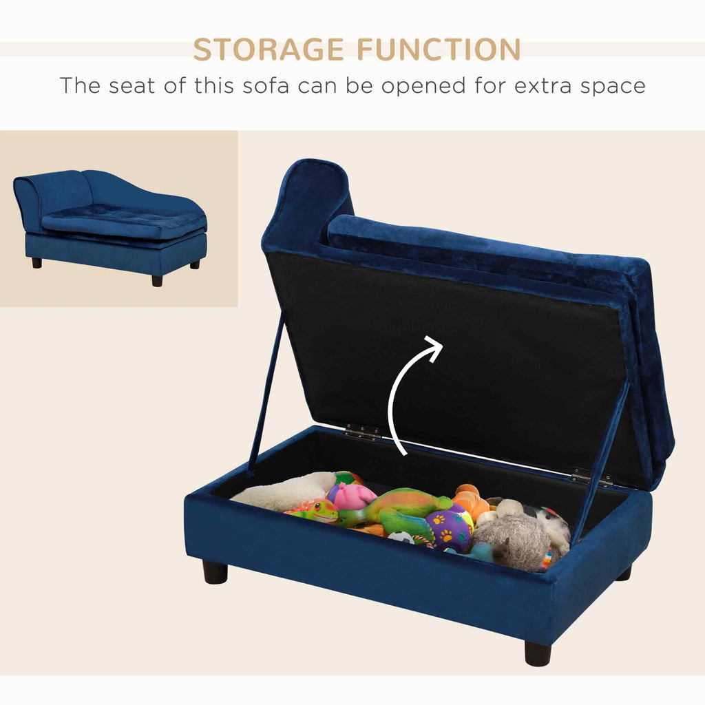 Luxury Small Dog Bed With Hidden Storage Plush Foam