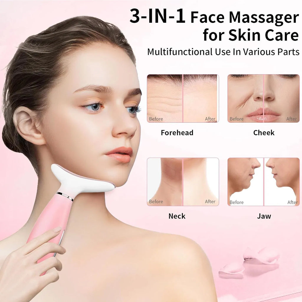 Neck Face Massager 3 In 1 Facial Tool With Thermals And Vibration