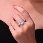 Devoted Dew Moissanite Ring Set in S925 Sterling Silver