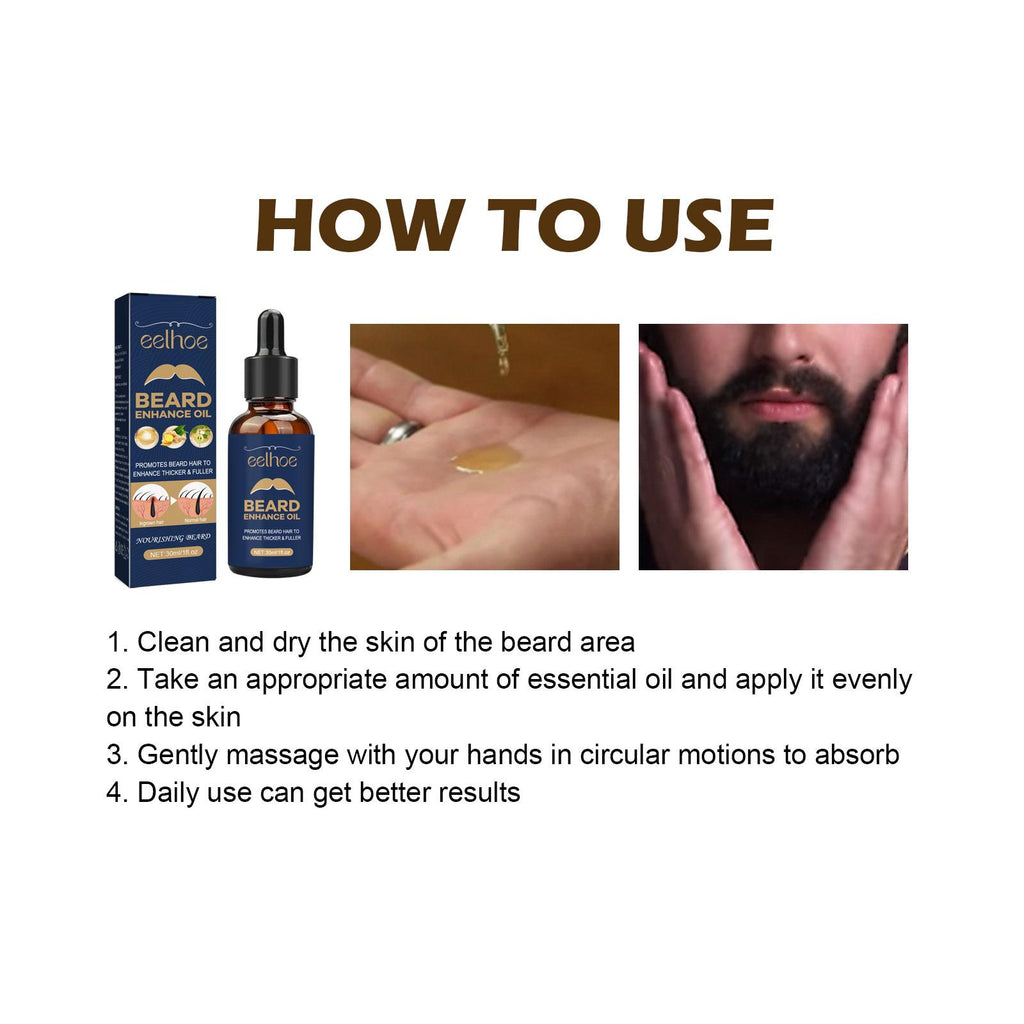 EELHOE Beard Care Oil Strengthen And Nourish Beard Roots Hydration
