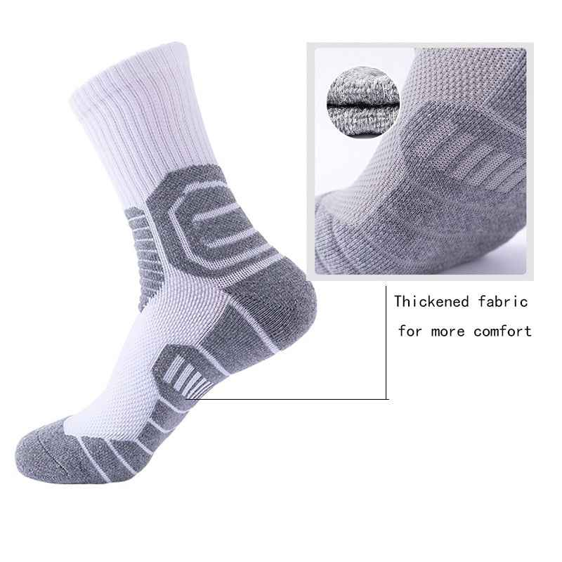 4 Pairs Compression Crew Running Socks Athletic Socks For Men With Cushion Work Hiking Basketball Sport Socks Anti-odor And Anti-slip For Running Fitness Hiking And Cycling