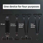 A Set Of Adjustable Resistance Tension Bands With Foot Pedals And Handles, High Resistance Level, Anti Fall, Suitable For Fitness Training, Body Stretching, And Abdominal Muscle Exercises