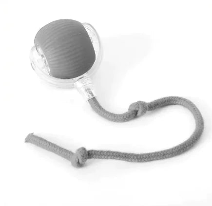 Self-Playing Rolling Cat Ball with a leash for interactive play and exercise for cats.