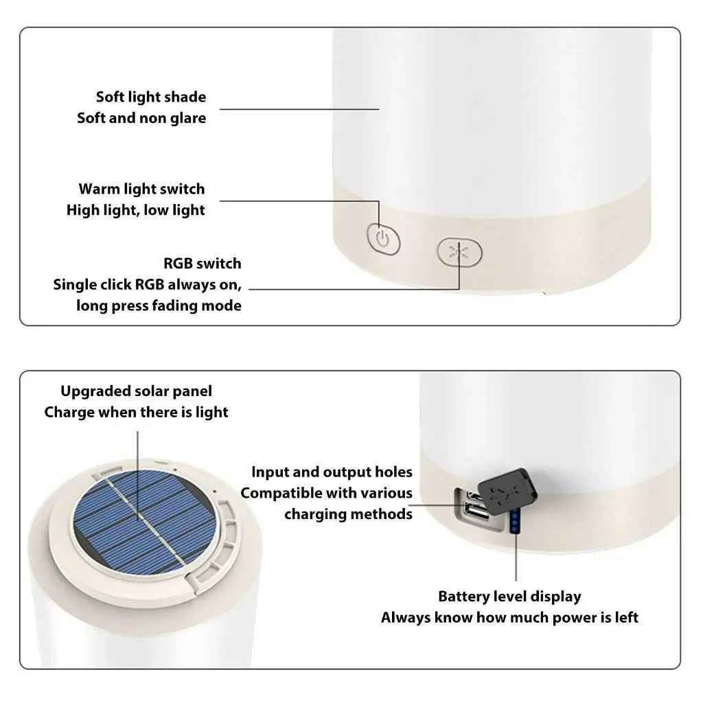 Detachable Solar Camping Light
