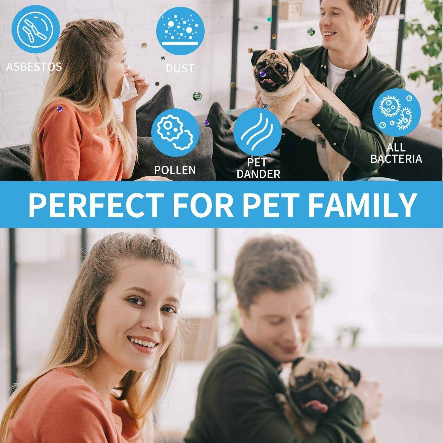 SimPure Air Purifier Genuine Filter Remove Allergen Smoke Pollen Odor For MS6 Replacement 3 Stage Filter Secondary image