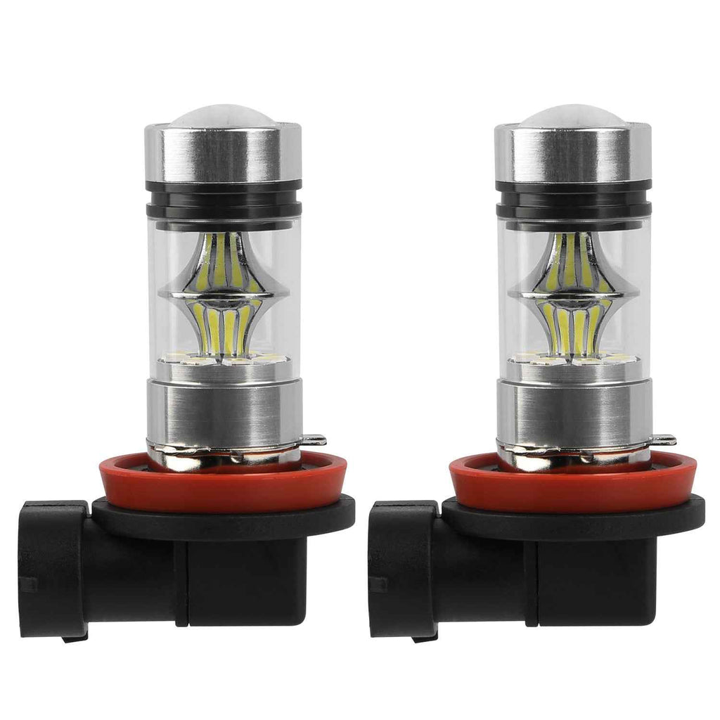 H8 H9 H11 LED Fog DRL Light Bulbs 6000K White (2PCS)