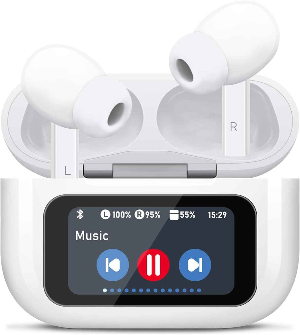 Wireless Earbuds, 5.4 Bluetooth Headphones With Touch Screen Ear Buds, ANC ENC Noise Cancelling Earbuds Headphones With Microphone, Wireless Bluetooth In Ear Earphones For Android IOS Phones