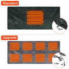 1Pc 59x31in USB Heated Blanket Electric Heated Blanket Heated Poncho Shawl Wrap Throw With Zipper Washable For Home Office No Power Bank Compatible With CJCD2415461 design comparison showing Standard and Upgrade heat patterns.