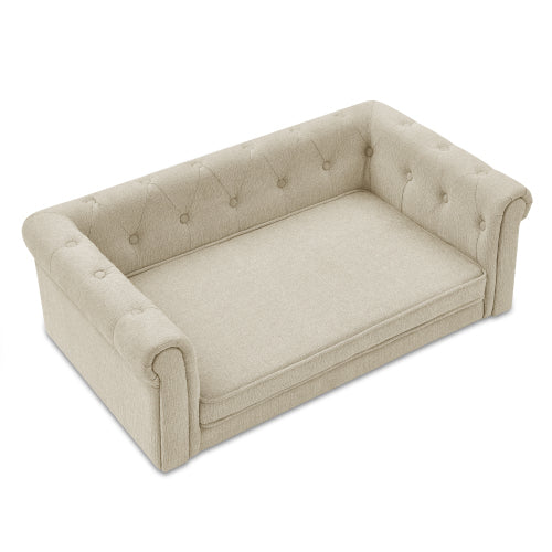 Elegant Rectangular Pet Bed For Medium And Large Dogs Cozy Foam Lounge