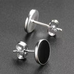 One pair Stainless Steel Punk Earrings Unisex Hip Hop Pierced Jewelry