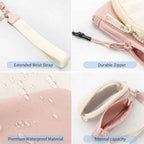 KeyChain Wallet Wristlet Wallets For Women Mini Zip Dual Pouch Wristlet