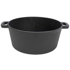 One In One Pre Seasoned Cast Iron Dutch Oven With Dual Handles, Outdoor Camping Deep Pot, With 2 Silicone Handle Covers, Banned Platform Temu