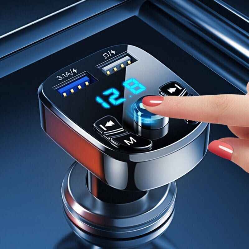 Wireless Car Bluetooth FM Transmitter MP3 Audio USB Charger Adapter Secondary image