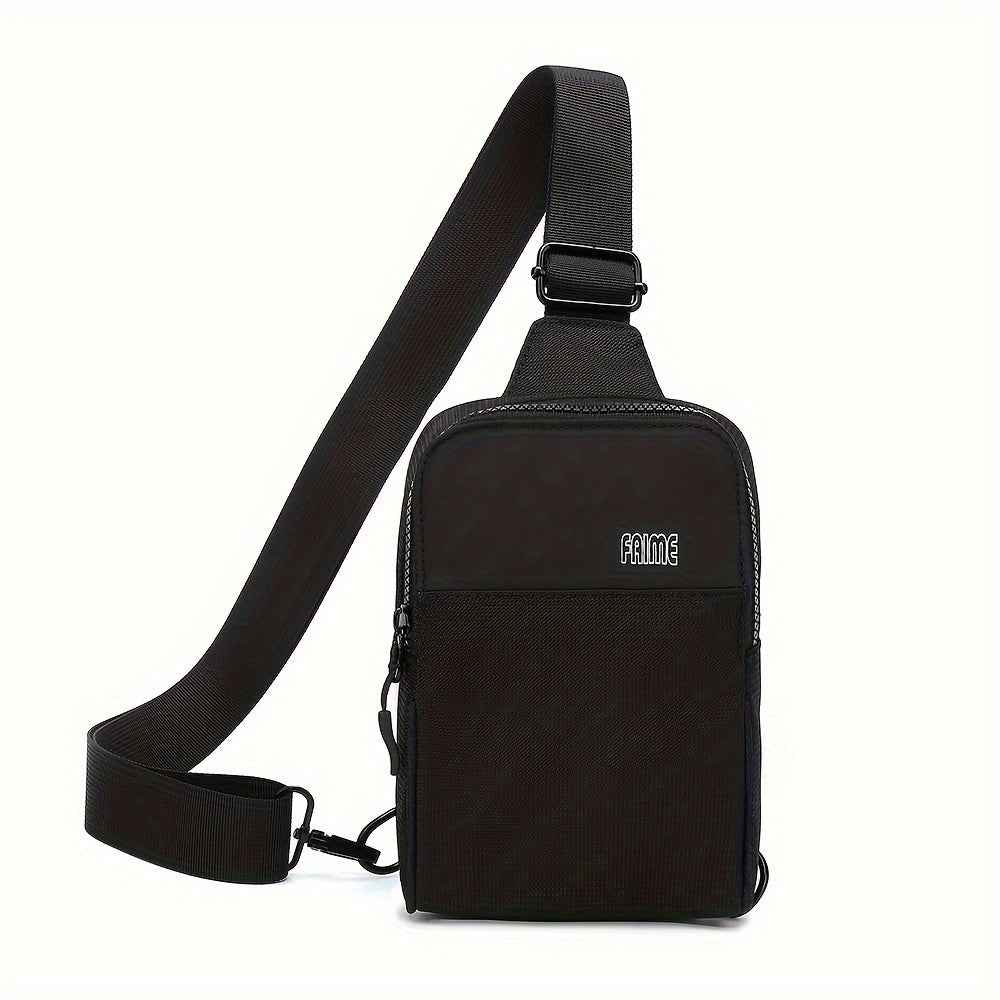 Small Crossbody Bags For Women & Men, Mini Sling Bag Fanny Packs Crossbody Purse, Chest Bag For Travelling, Hiking, Running -Black Main image