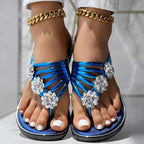 Floral Pattern Flip Flops Comfortable Casual Summer Beach Slippers
