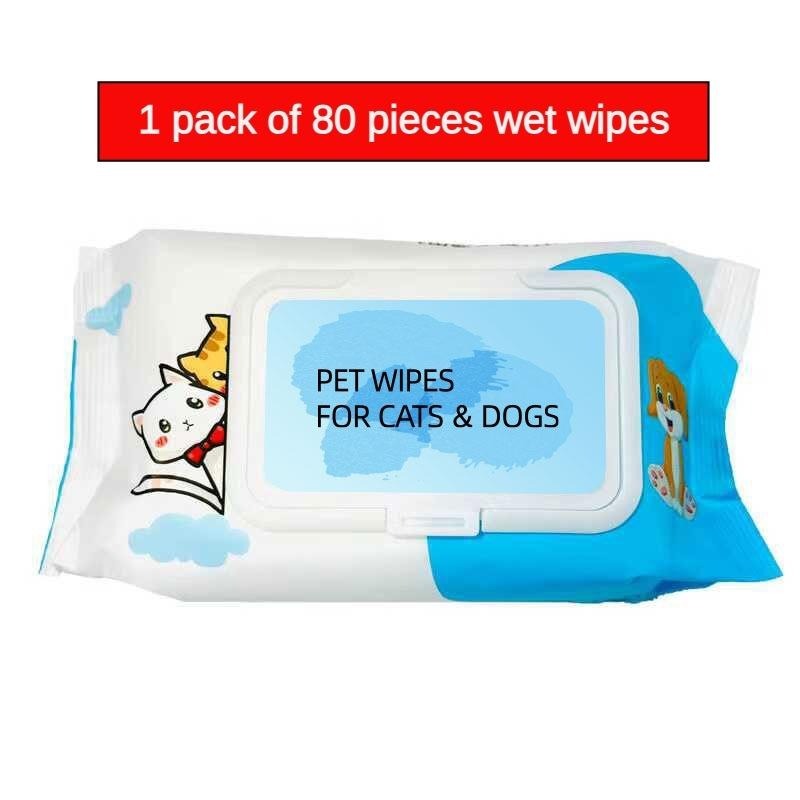 Dog Cat Pet Wet Wipes – Plant-Based Unscented Cleaning & Deodorizing