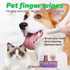 Pet Finger Wet Wipes For Dogs & Cats | Teeth Cleaning, Breath Freshener, Pack Of 50