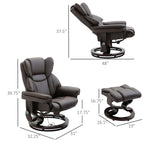 Massage Sofa Recliner Chair w/ Footrest 10 Vibration Points