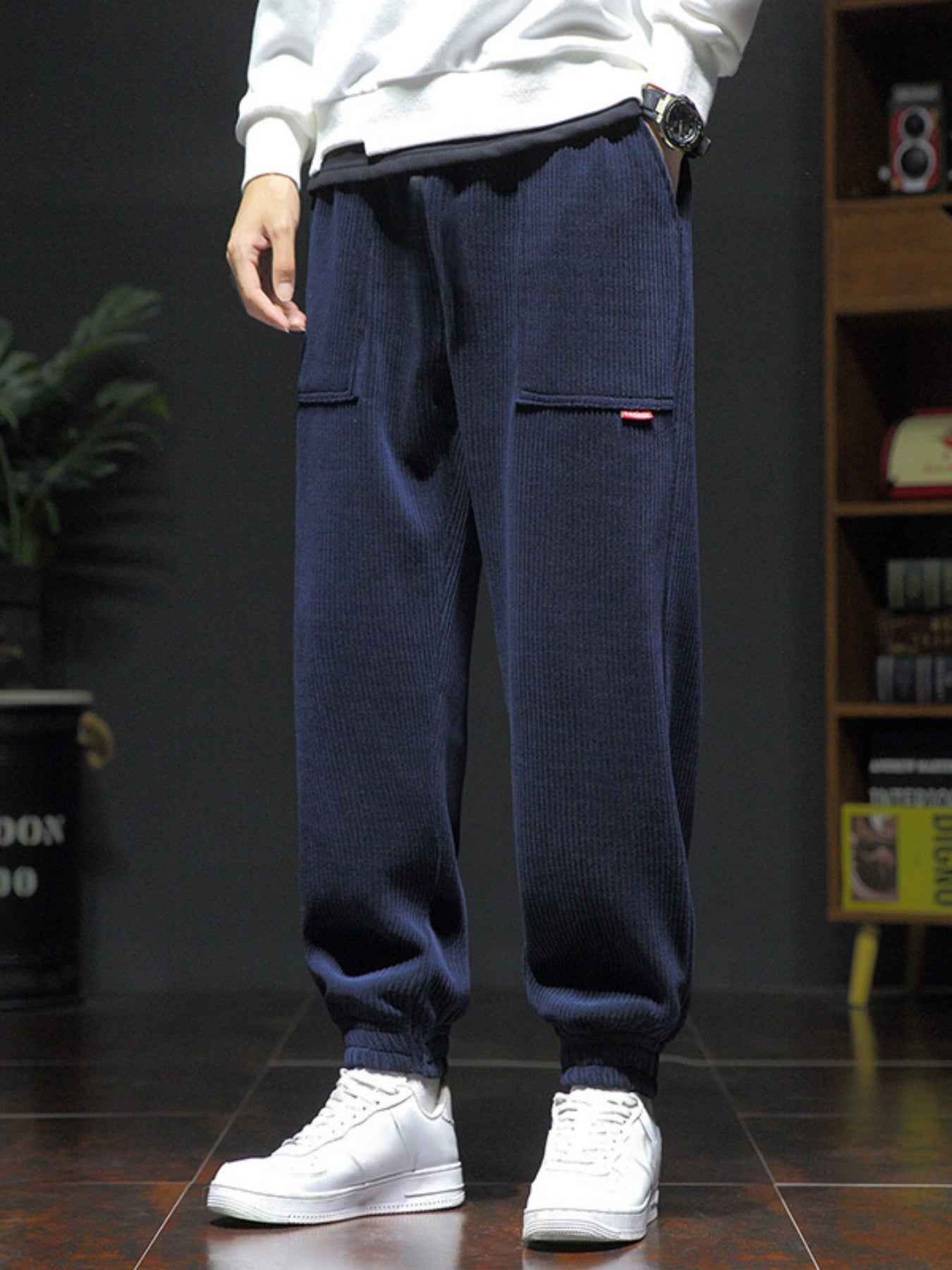 Casual Pants, Trendy And Fashionable Casual Pants, Men's Pants, Men's Pants, Long Pants, Straight Pants, Corduroy Casual Pants, Tight-fitting Casual Pants, Anti-wrinkle Casual Pants, 9-inch Pants, Men