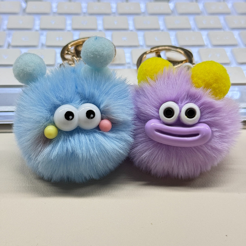 Cute Cartoon Plush Keychains Soft Fluffy Charms For Keys And Bags