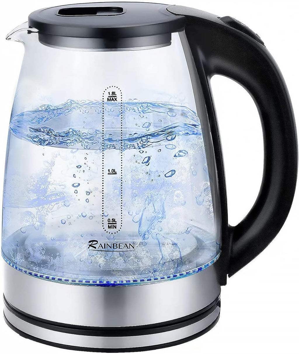 Electric Kettle Water Boiler 1.8L Wide Opening LED Light Auto Shut Off