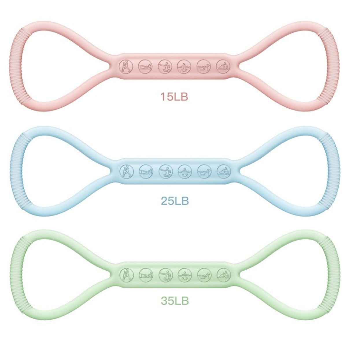 8-character Puller, 8-character Silicone Yoga Auxiliary Home Elastic Band Mini Band Kit, A Set Of 3, Light Three Medium, And Heavy Lower Body Loop Resistance Bands For Legs And Booty