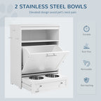 Pet Feeder Station Lockers With Raised Bowl And Integrated Storage