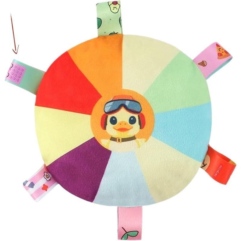 Plush Pet Dog Flying Discs Chew Toys Interactive Tug Bells Inside