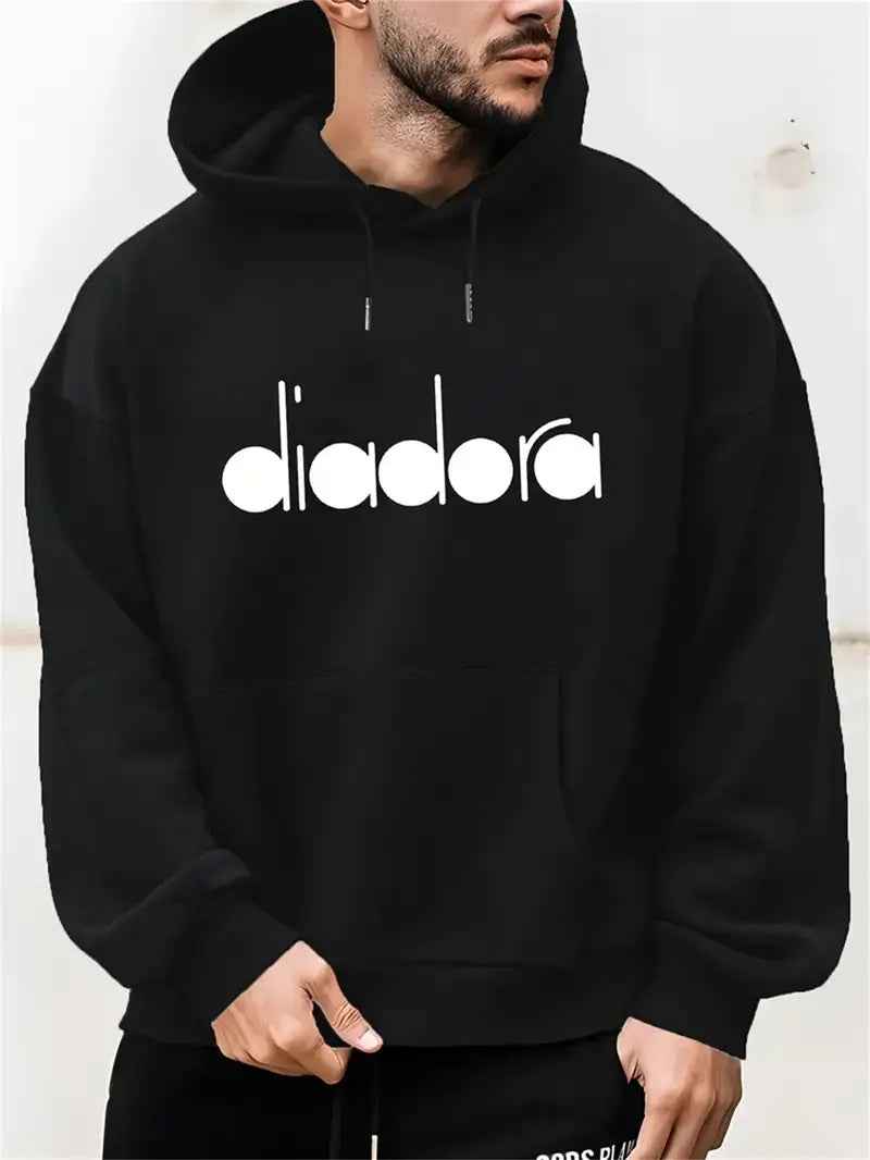 Men’s Polyester Spandex Hoodie, Casual Pullover Sweatshirt, Sizes S-2XL, Soft & Comfortable Top