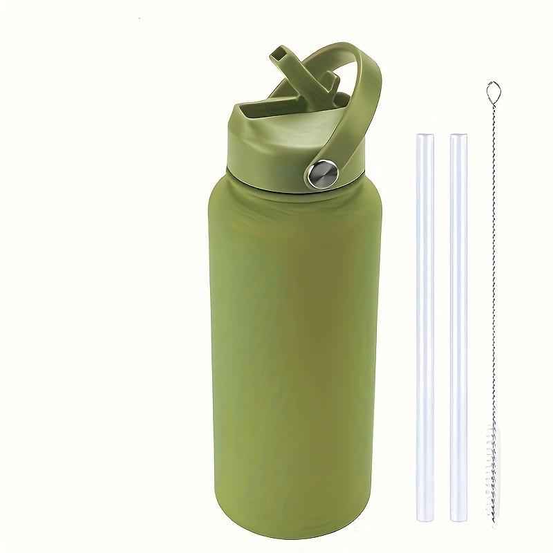 40 Oz Stainless Steel Sports Water Bottle With Straw Insulation, With 3 Lids ,straw Lid, Water Cup Lid,Please Note That This Product Is Shipped By Yourself For The Average Shipping Cost Main image