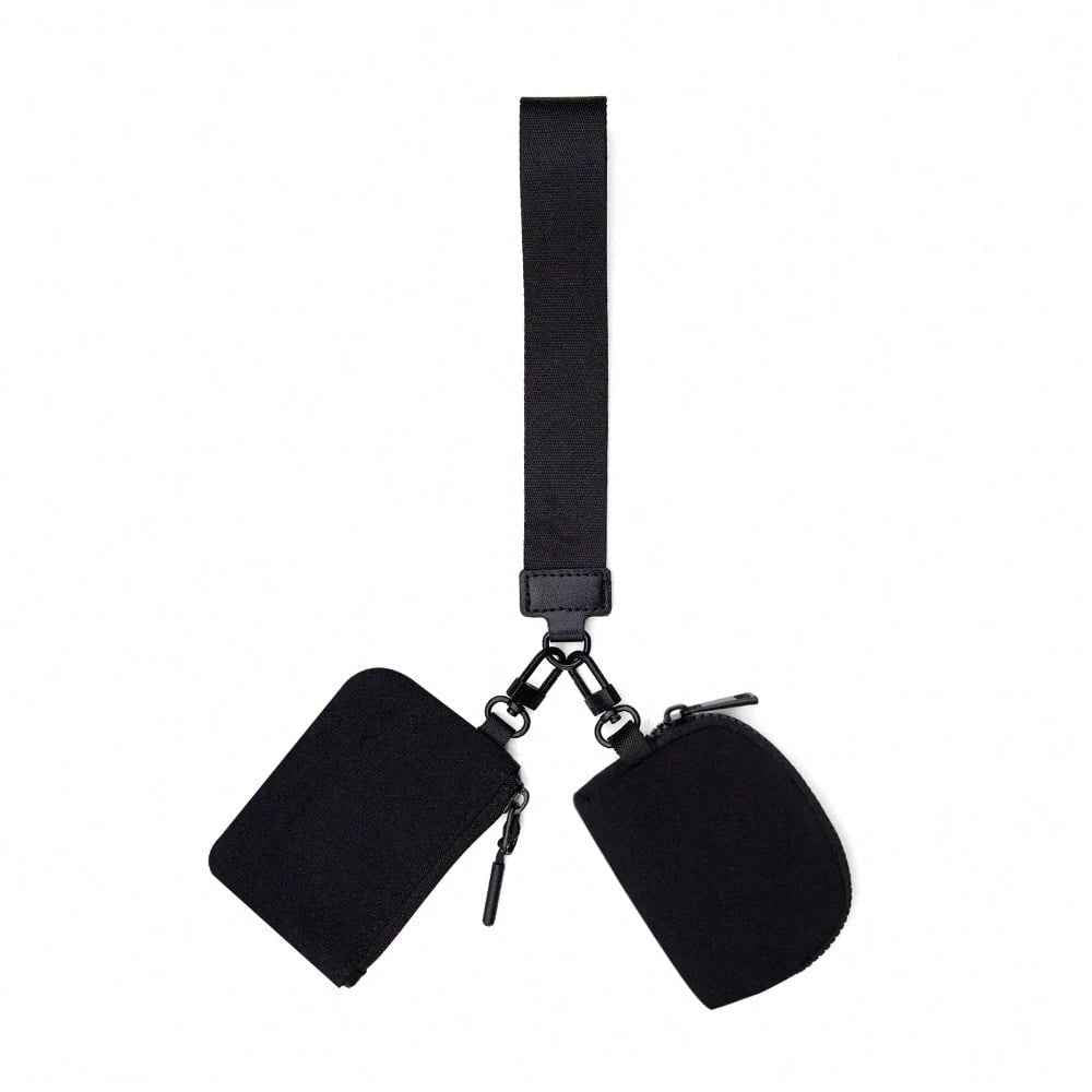 KeyChain Wallet Wristlet Wallets For Women Mini Zip Dual Pouch Wristlet