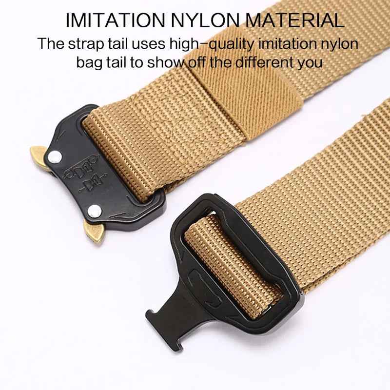 Men's Belt Outdoor Hunting Tactical Belt Mult-Function Buckle Nylon Belt High Quality Marine Corps Belt Metal Buckle