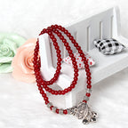 Red Agate Beaded Good Lock Bracelet Amulet For Daily Energy