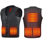 USB Heated Vest, Heat Jacket with 3 Adjustable Heating Gears, Warm Fleece Lined Coat for Men & Women