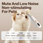 Pet Paw Trimmer 1Pack Rechargeable Quiet Trimmer For Pets LED new 2025