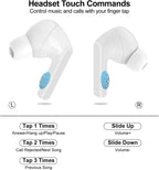 Wireless Earbuds 5.4 Bluetooth ANC ENC Noise Cancelling Touch Control