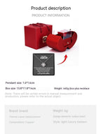 Red Apple Jewelry Box with Artificial Rose Gift for Her Chic Gift