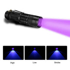 UV Ultra Violet Flashlight Handheld Blacklight Small Flashlight 395nm Mini Light Inspection Lamp Pen Torch Detector For Dog Pet Urine Stains, Bed Bugs And Scorpions