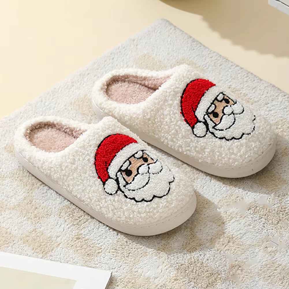 Christmas Slippers Reindeer Slippers For Women And Men Warm Fleece Secondary image