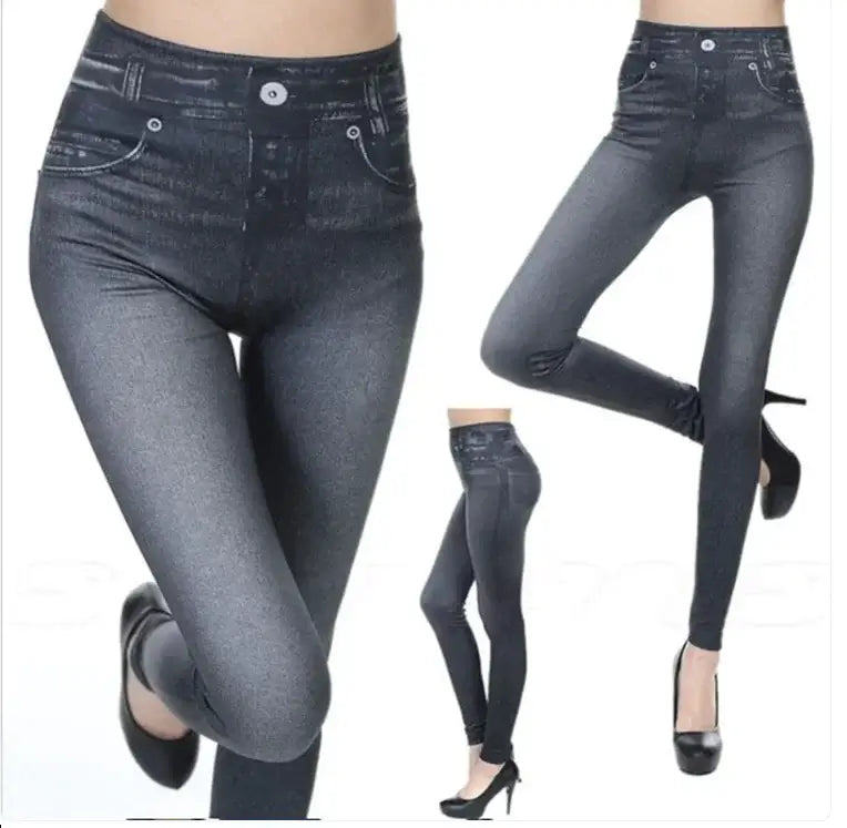 Denim Leggings – Stretchy Everyday Jeans for Women showcasing stylish fit and comfortable stretch for everyday wear.