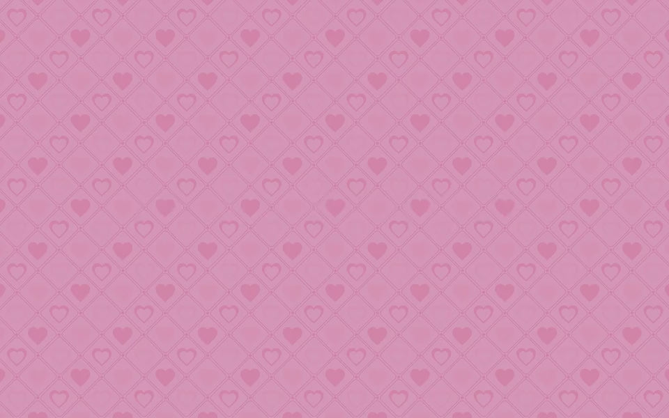 Pink background with a diamond pattern and small hearts, perfect for romantic or whimsical themes.